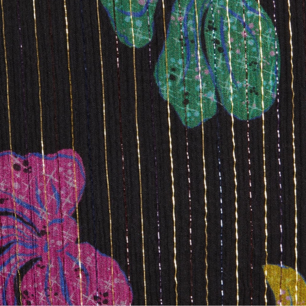 SALONI Black Dress with Multicolor Butterfly Print - Picture 5 of 6